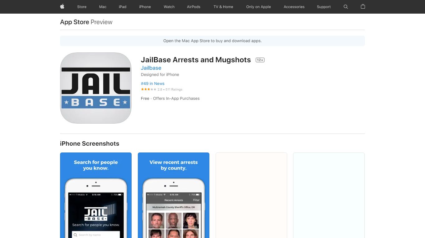 JailBase Arrests and Mugshots 12+ - App Store